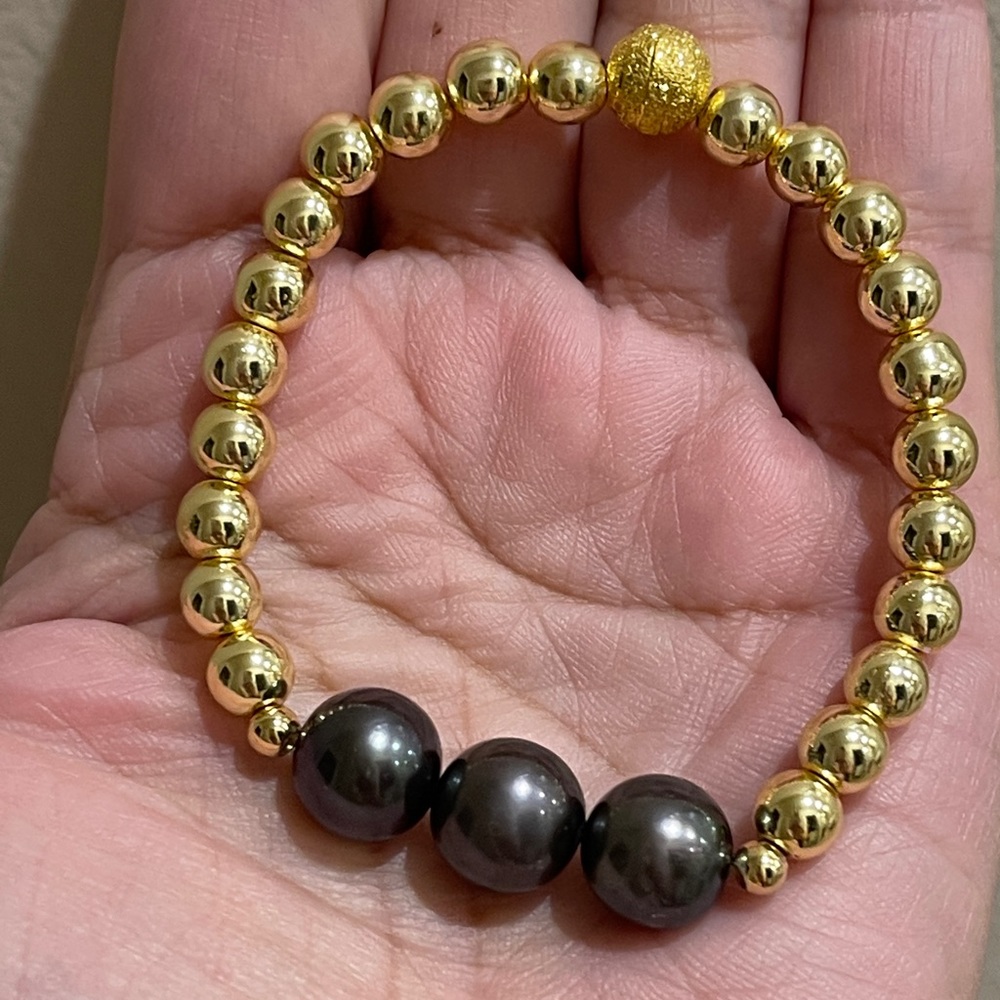 Genuine Tahitian Pearl Stretch Bracelet - Handcrafted in Hawaii 🌺